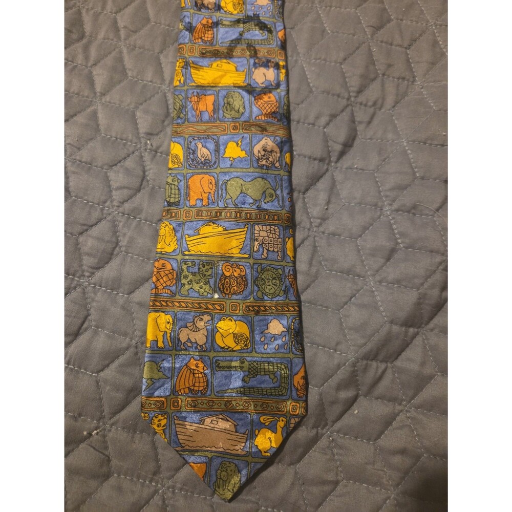 Eagles Wings 100% Silk Noah's Ark Necktie Animals Christian Religious Bible Tie